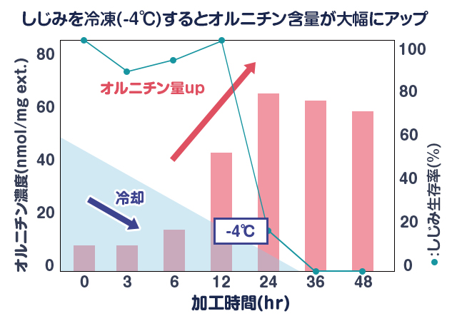 多く オルニチン れる は しじみ 含ま が