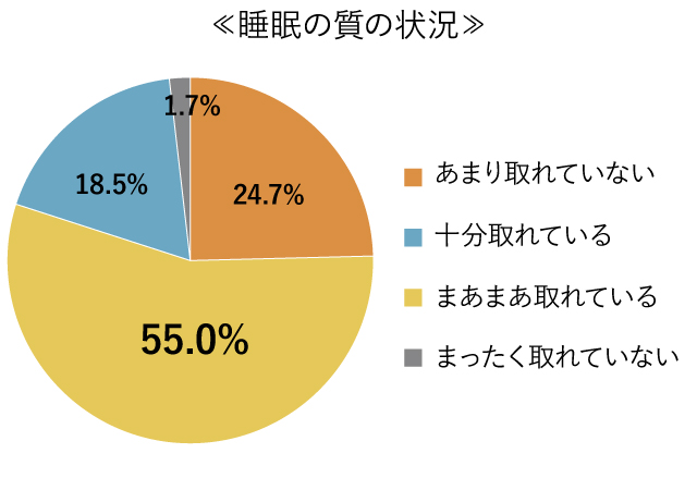 睡眠の質の状況